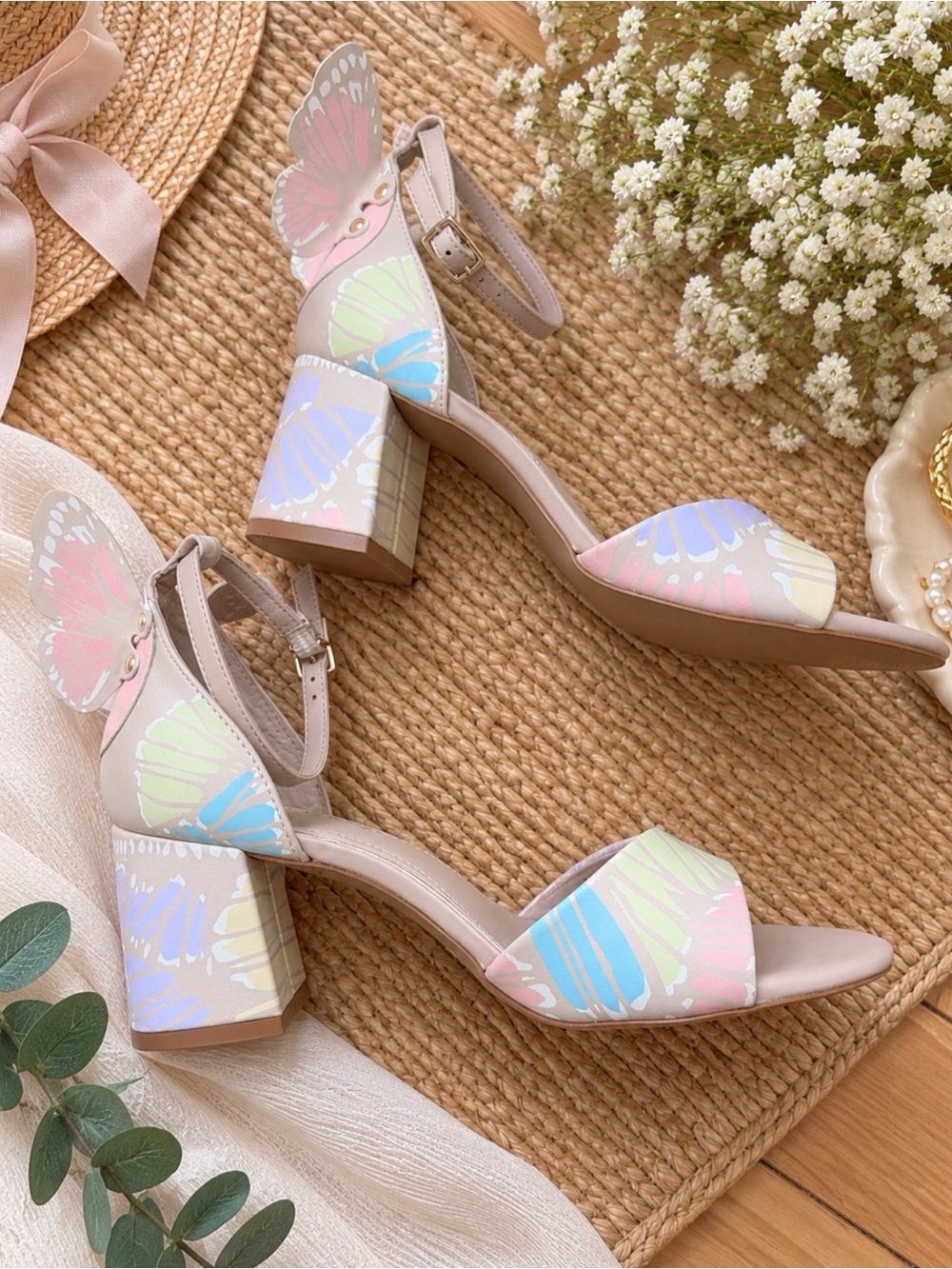 Majesty Butterfly Wing Sandals Rainbow Pastel